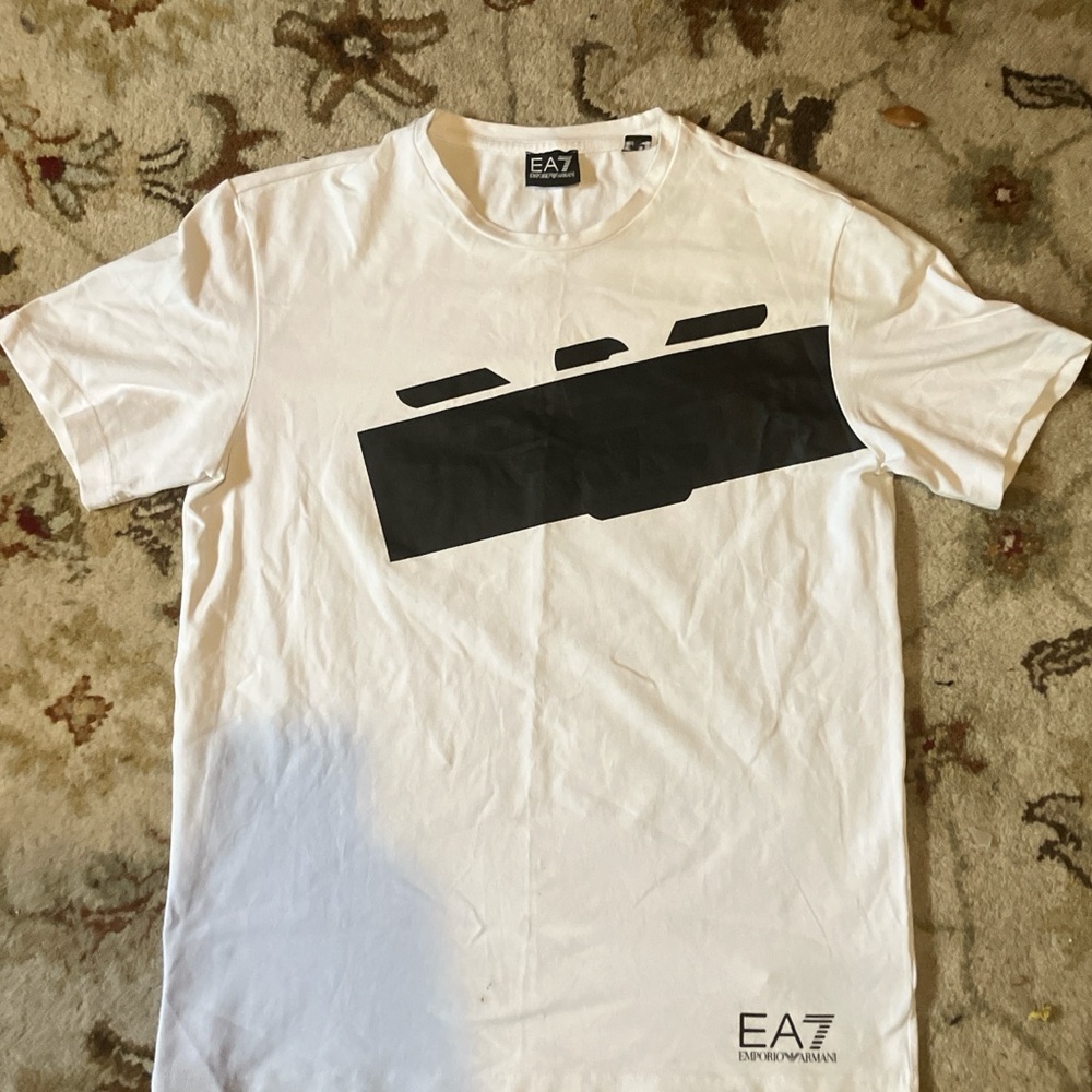 Emporio Armani White and Black Men's T-Shirt